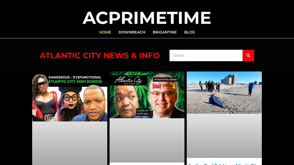 Screenshot of the DownbeachBuzz website
