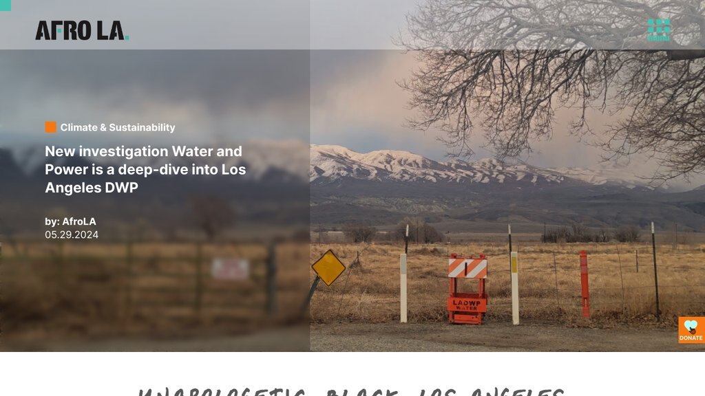 Screenshot of the AfroLA website