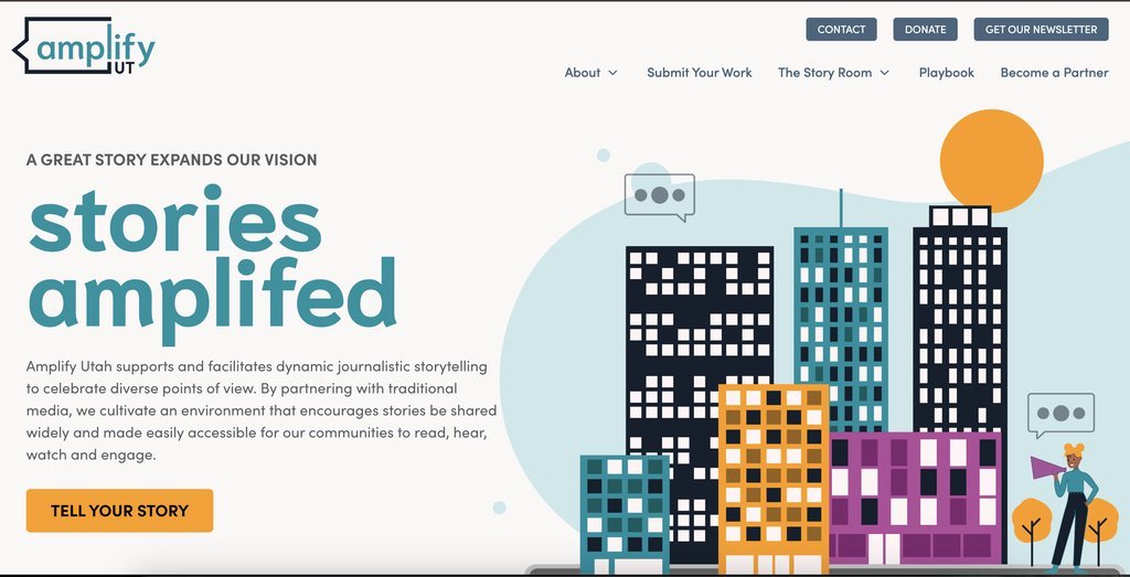 Screenshot of the Amplify Utah website