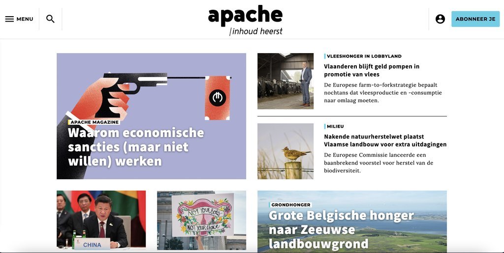 Screenshot of the Apache website