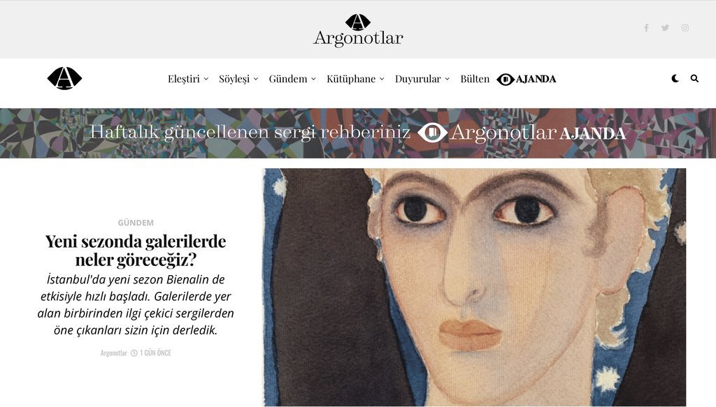 Screenshot of the Argonotlar website