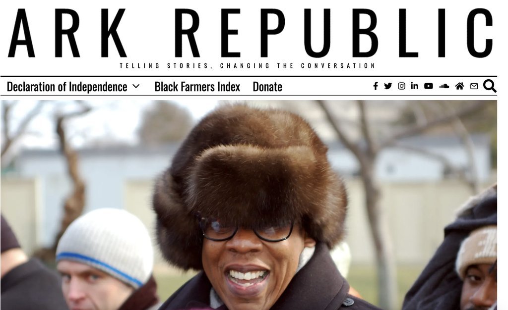 Screenshot of the Ark Republic website