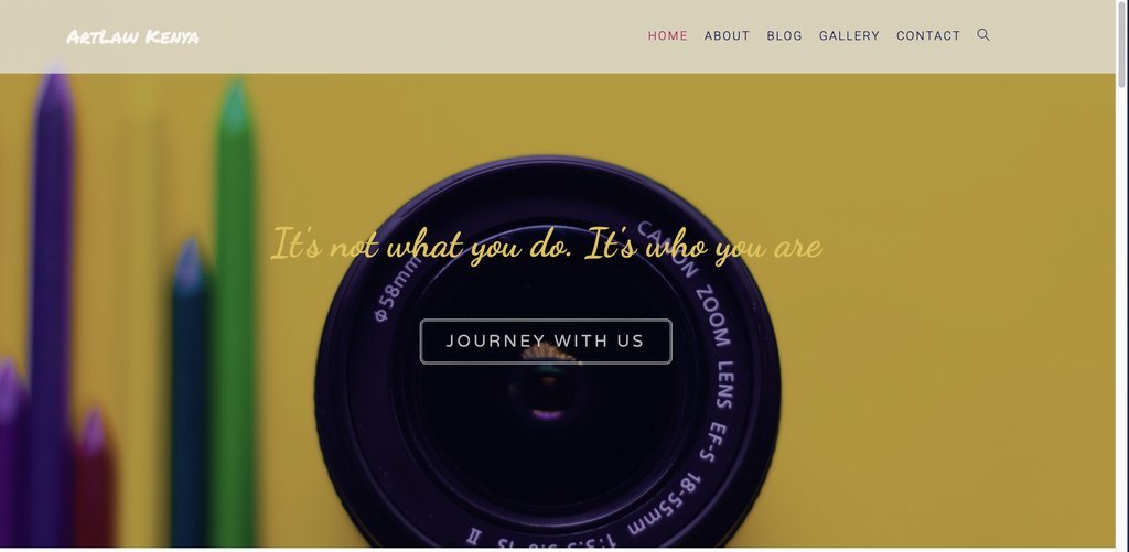 Screenshot of the Artlaw Kenya website