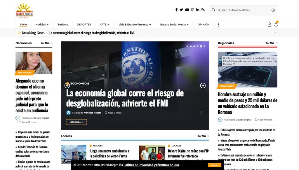 Screenshot of the Bavaro Digital website
