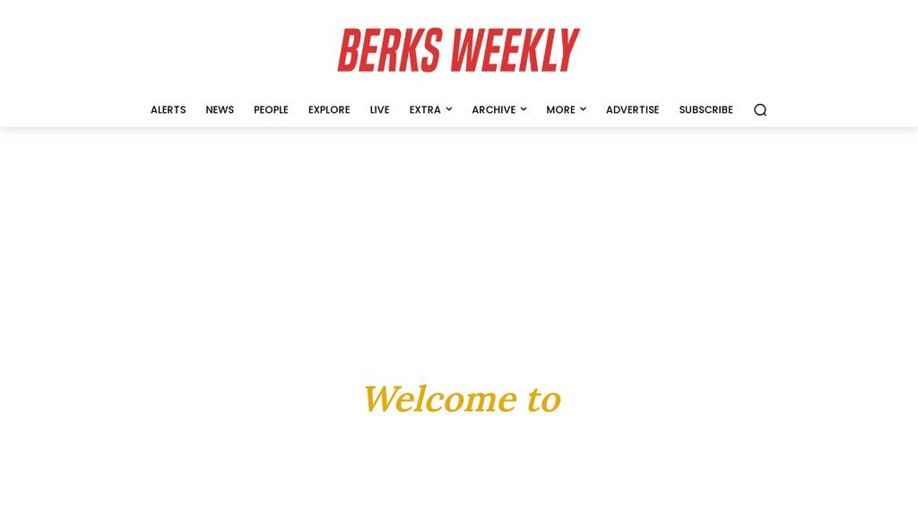 Screenshot of the Berks Weekly website