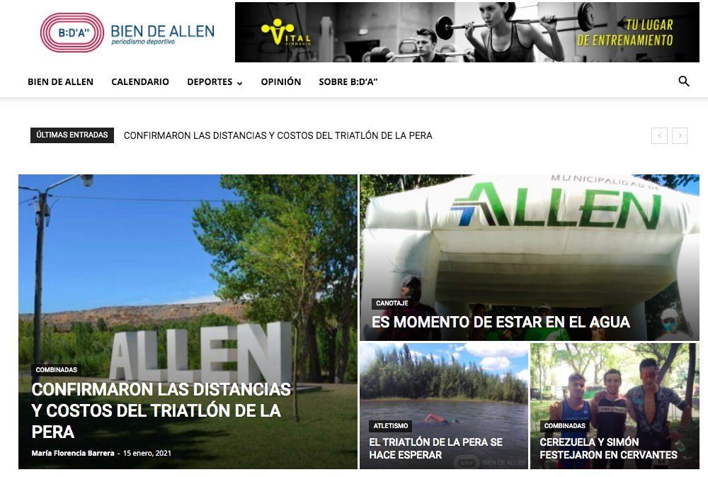 Screenshot of the Bien De Allen website