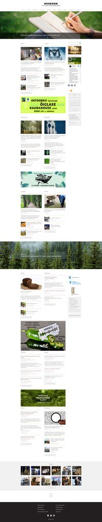 Screenshot of the Bioneer website