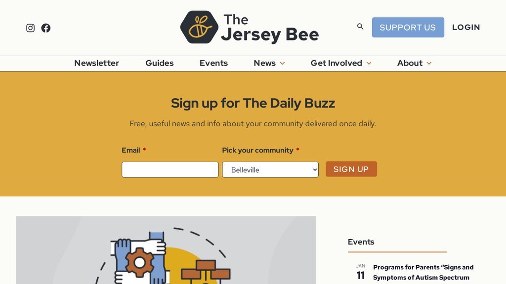 Screenshot of the Bloomfield Information Project website