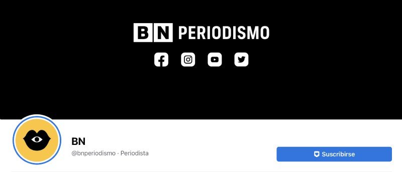 Screenshot of the Bn Periodismo website