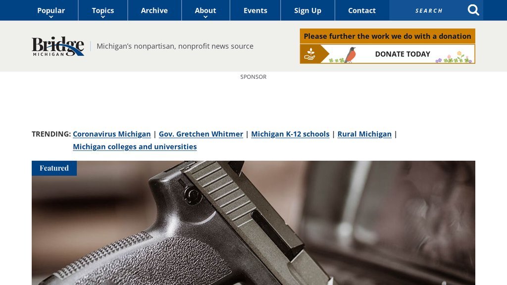 Screenshot of the Bridge website