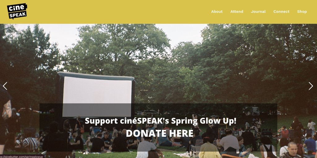 Screenshot of the cinéSPEAK Journal website