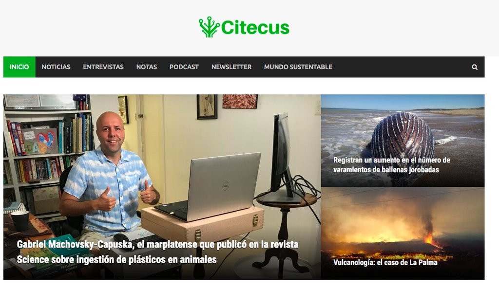 Screenshot of the Citecus website