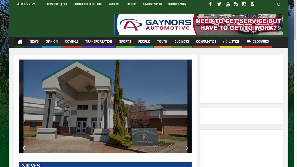 Screenshot of the ClarkCountyToday.com website