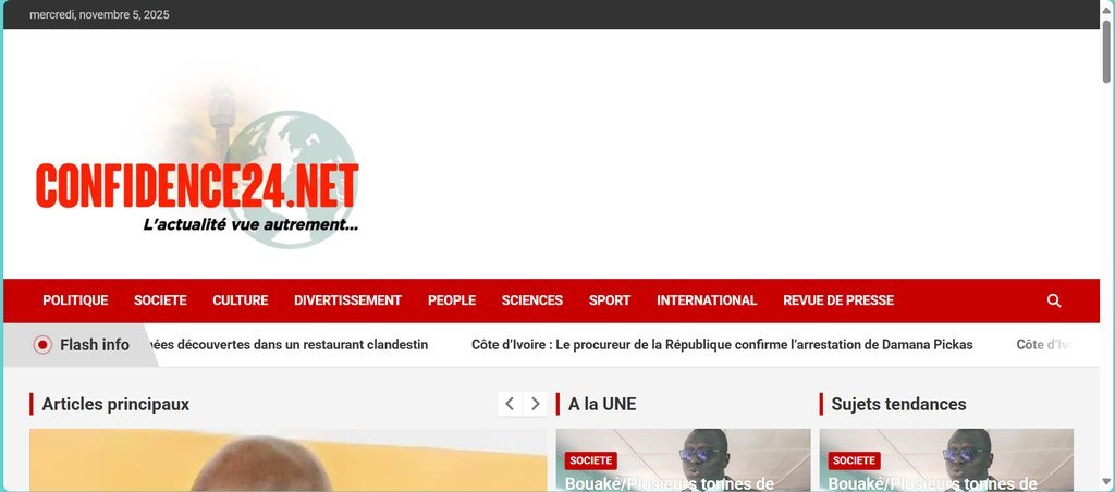 Screenshot of the Confidence24.net website