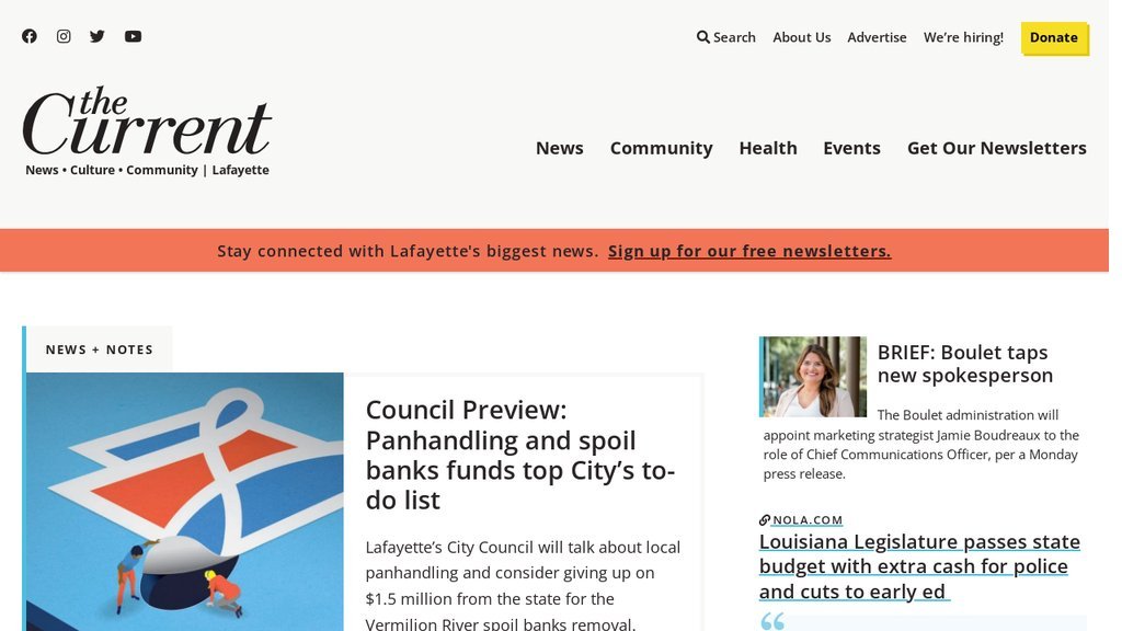 Screenshot of the Current, The - LA website