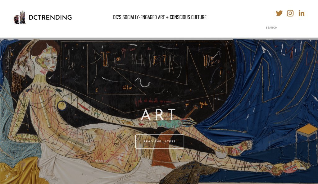 Screenshot of the DCTrending website