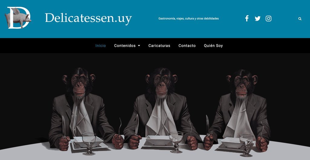 Screenshot of the Delicatessen website