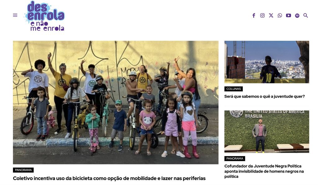 Screenshot of the Desenrola e Não Me Enrola website