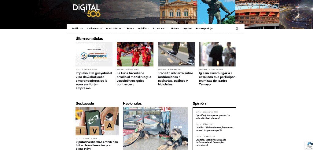 Screenshot of the digital506 website