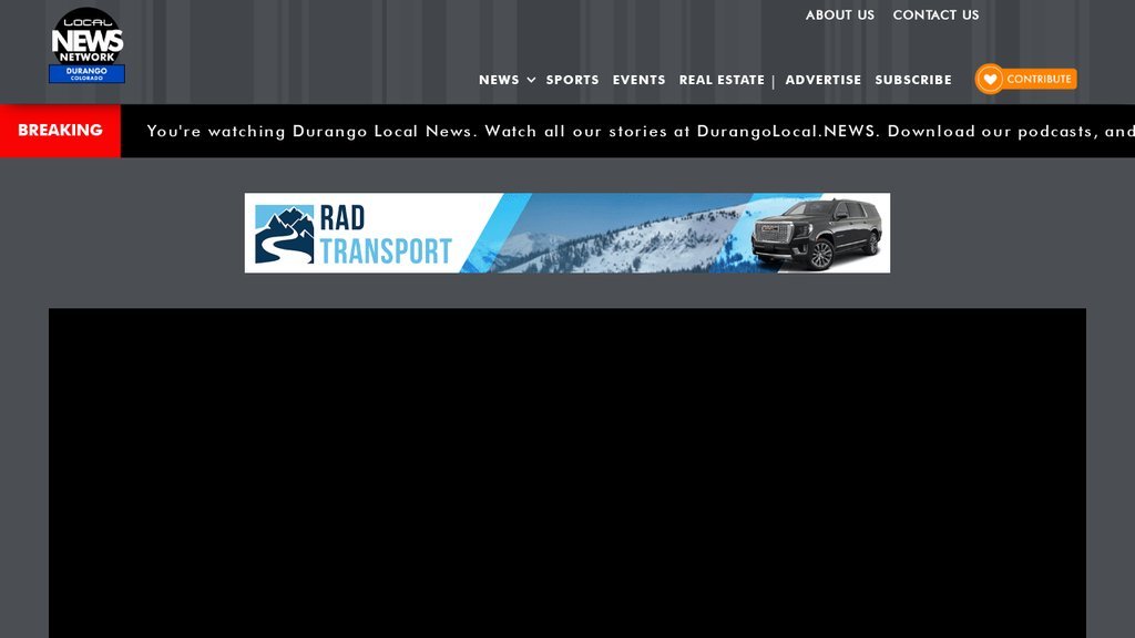 Screenshot of the Durango Local News website