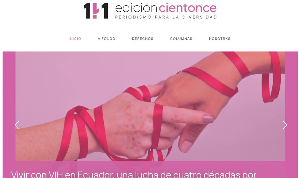 Screenshot of the Edicion Cientonce website