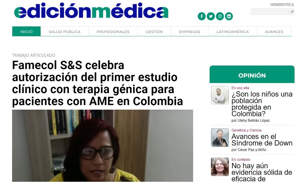 Screenshot of the Edicion Medica (Col) website
