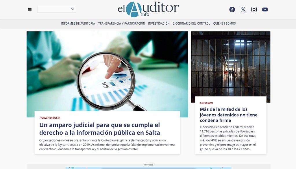 Screenshot of the El Auditor.Info website