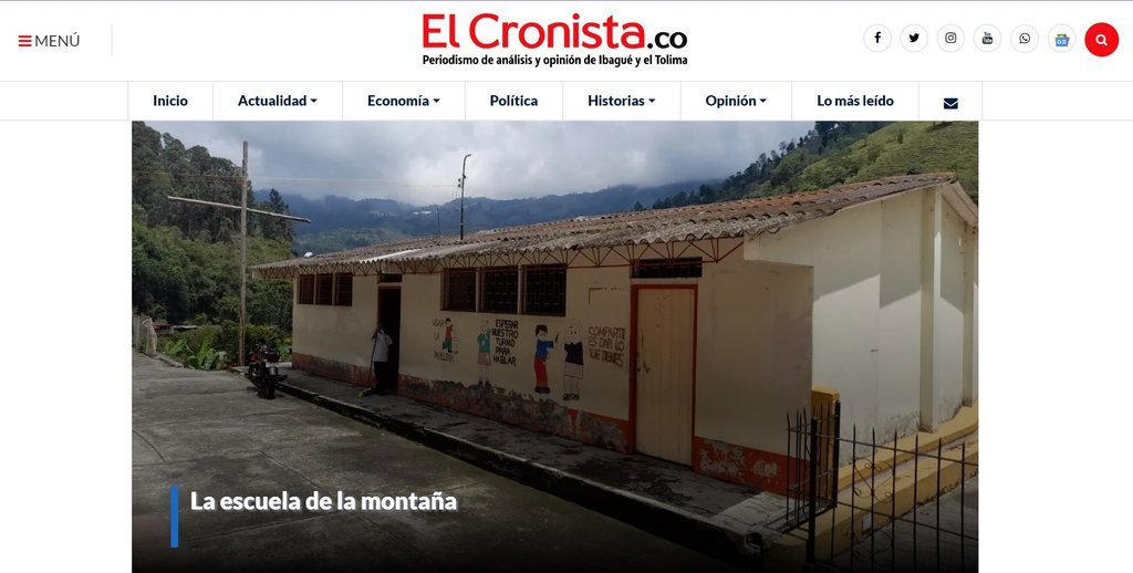Screenshot of the El Cronista website