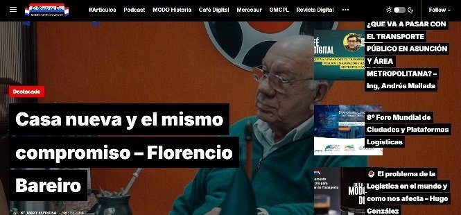 Screenshot of the El Mundo Del Bus website