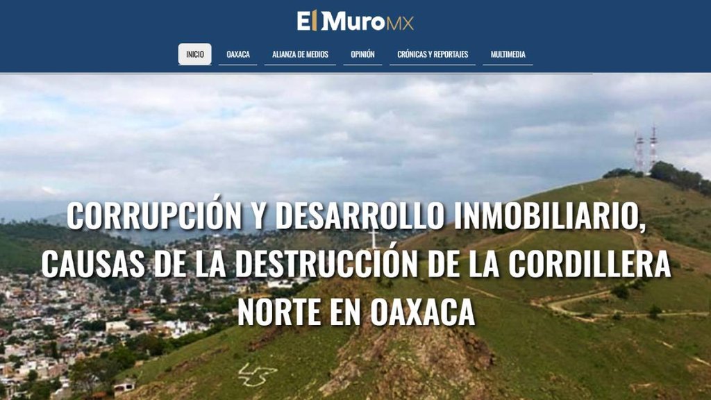 Screenshot of the El Muro Mx | Periodismo De Investigacion website