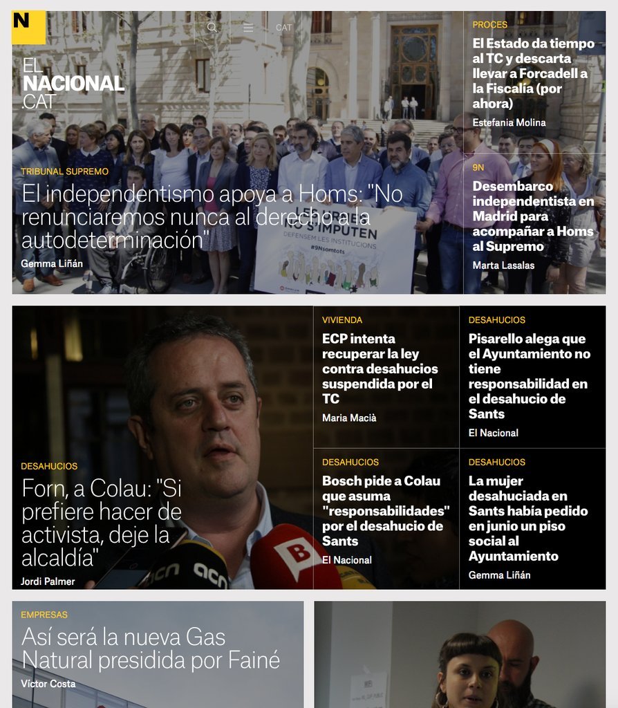 Screenshot of the El Nacional website