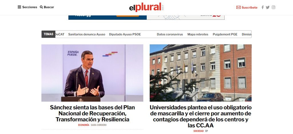 Screenshot of the Elplural.Com website