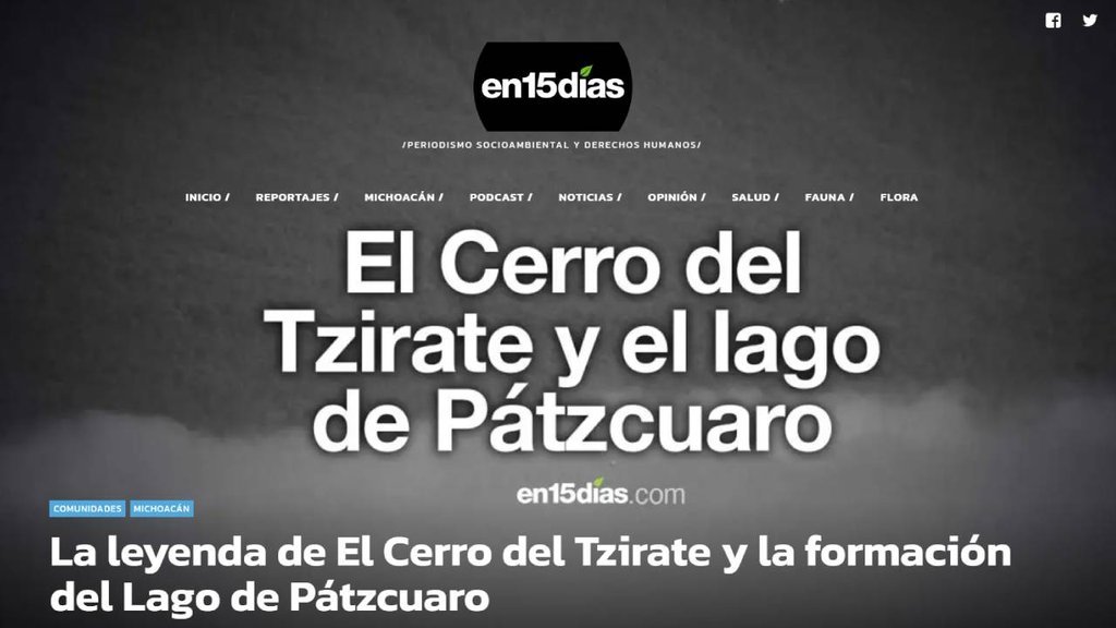 Screenshot of the En 15 Dias website