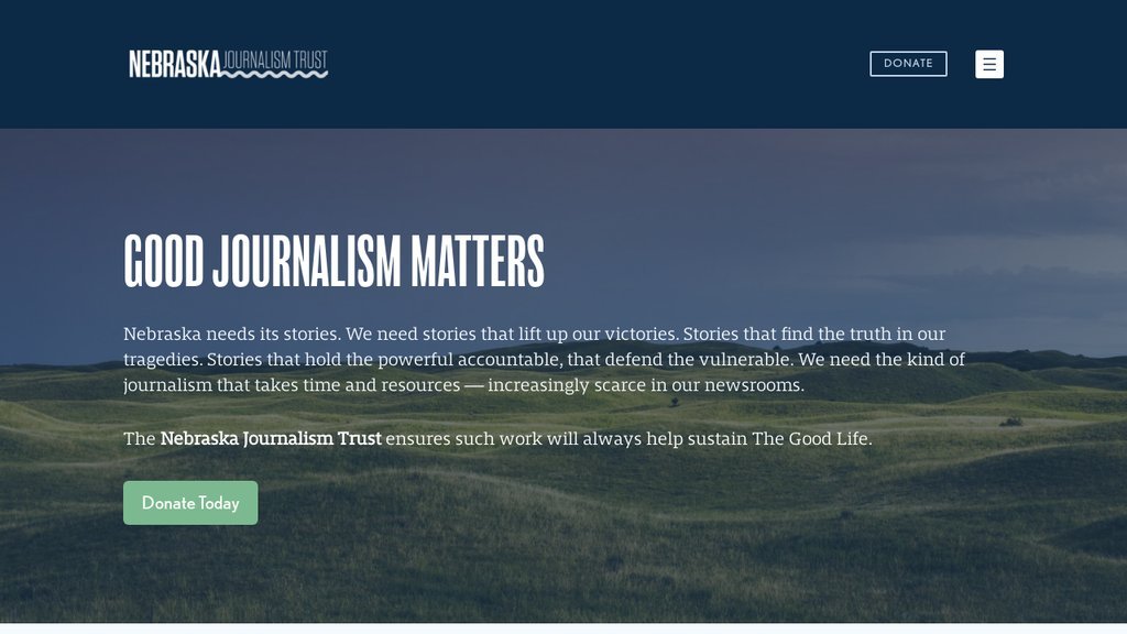 Screenshot of the Flatwater Free Press website