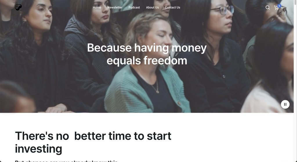 Screenshot of the Friends That Invest website