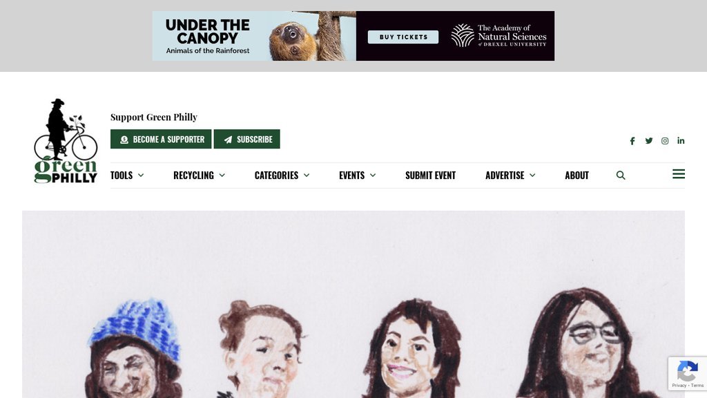 Screenshot of the Green Philly website