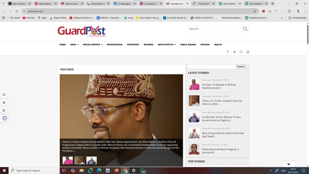 Screenshot of the GuardPost website