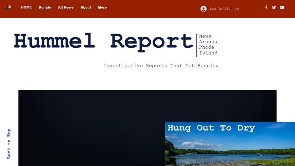 Screenshot of the Hummel Report website