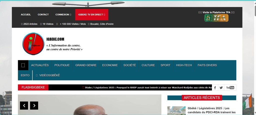 Screenshot of the IGBEKE. COM website