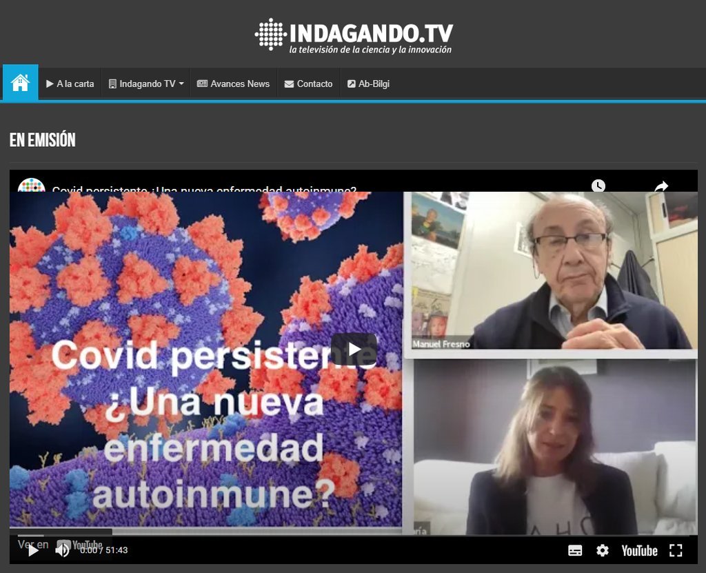 Screenshot of the Indagando Tv website