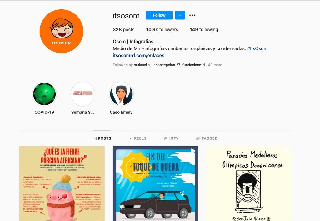 Screenshot of the Itsosom website