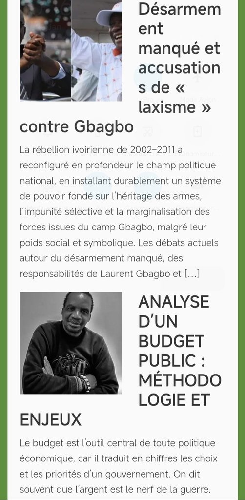 Screenshot of the Ivoire Diaspo website
