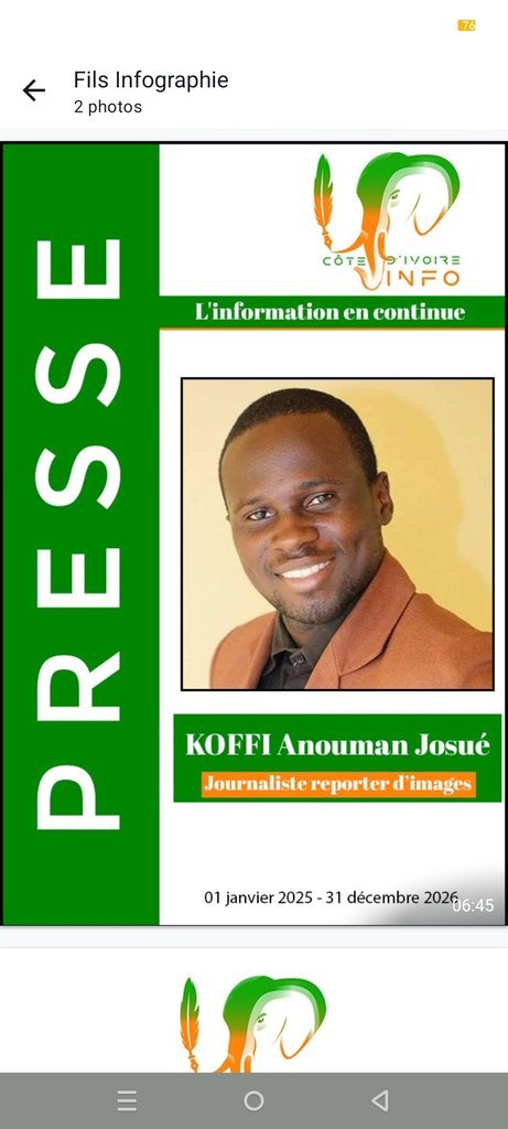 Screenshot of the Ivory Coast Info website