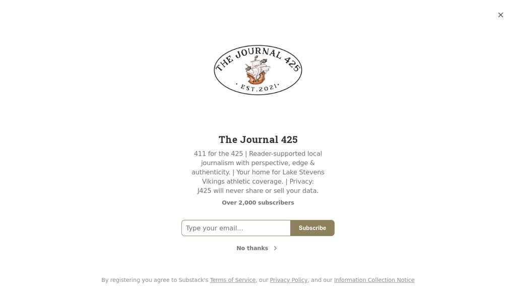 Screenshot of the Journal 425, The website
