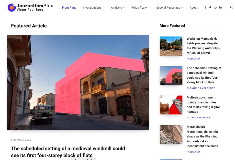 Screenshot of the JournalismPlus website