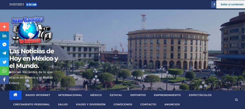 Screenshot of the Juan Ramirez Te Informa website