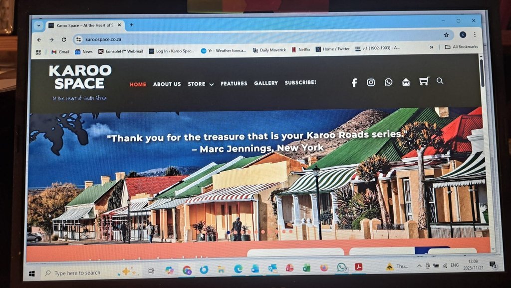 Screenshot of the Karoo Space website