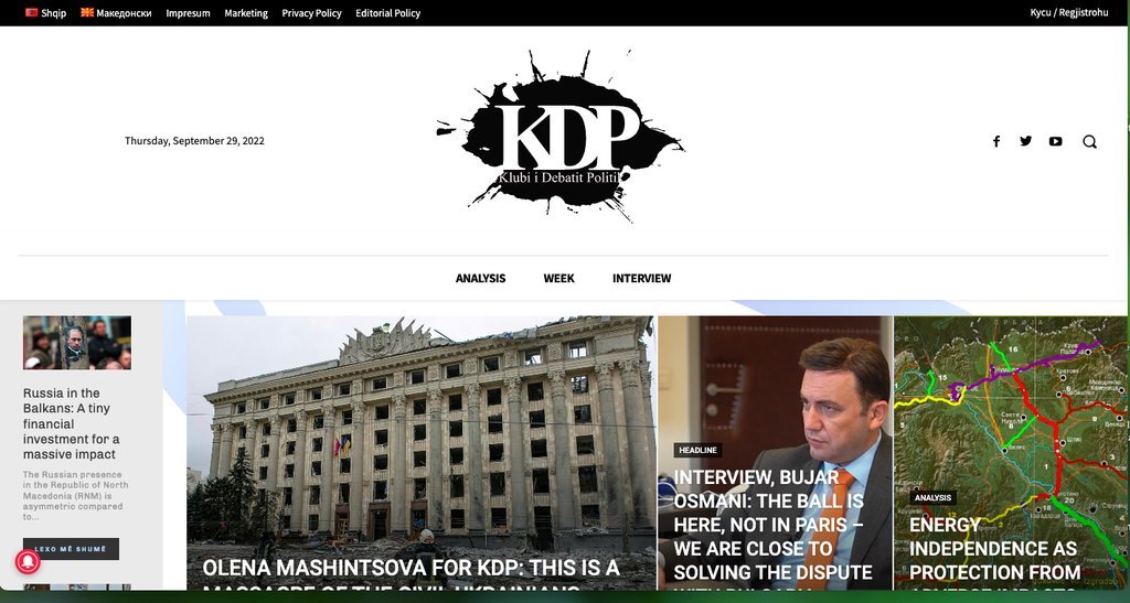 Screenshot of the KDPolitik.com website