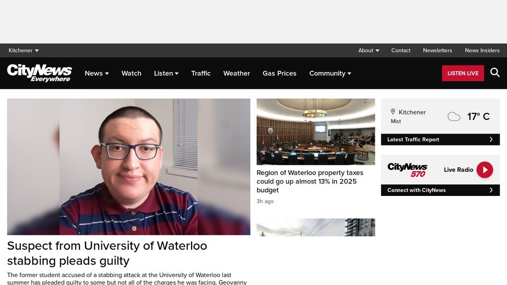 Screenshot of the KitchenerToday.com website
