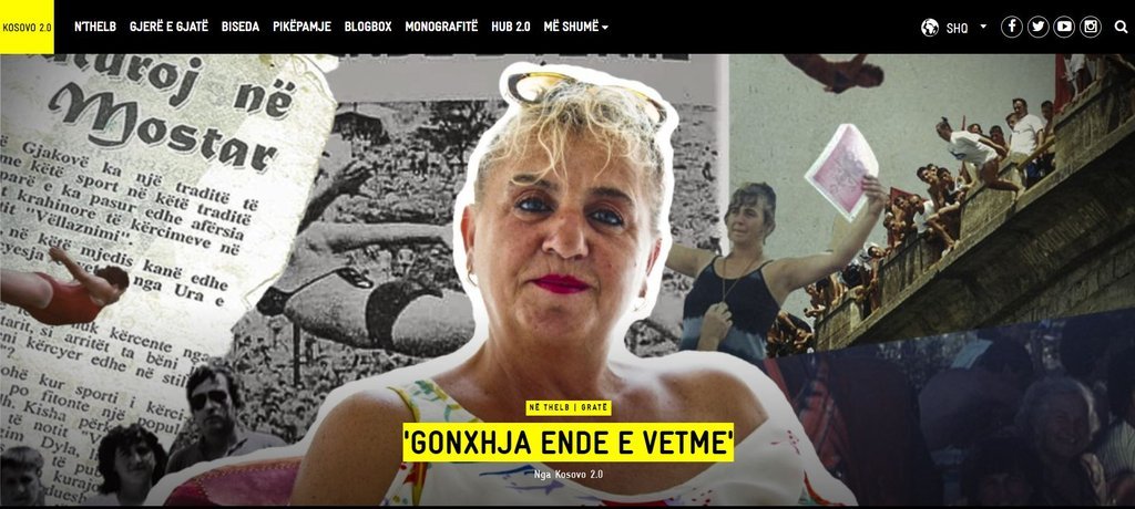 Screenshot of the Kosovo 2.0 website